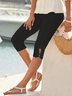 Plain color, no pattern, hollow out metal circle, tight, high elastic waist Pants, Leggings and Capris