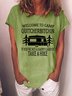 Welcome to Camp Quitcherbitchin Hiking trip Cotton Blends Letter Short Sleeve T-Shirt