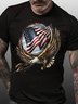 Hoop Eagle Short Sleeve Casual Crew Neck T-Shirt
