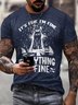 Men's It's Fine I Am Fine Everything Is Fine Crew Neck T-Shirt