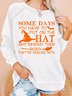 Women's Funny Halloween Letter Print Casual Sweatshirt
