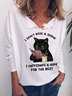 Womens I Don't Rise & Shine, I Cafeinate & Hope For The Best Cat Lover Casual Sweatshirt