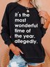 Womens Christmas Funny Letters Sweatshirt