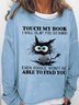Women's Reading Book Lover Crew Neck Casual Sweatshirt
