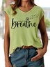 Women's Don't Forget to Breathe Casual V Neck Tank Top