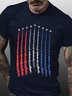 Men's Red White Blue Air Force Flyover Cotton Casual T-Shirt