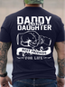 Men's Daddy And Daughter Best Friends For Life Funny Graphic Printing Father's Day Gift Cotton Loose Text Letters Casual T-Shirt