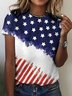 Women's  America Flag Print T-Shirt