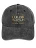 Men's /Women's That's What I Do I Drink Scotch And I Know Things Graphic Printing Regular Fit Adjustable Denim Hat
