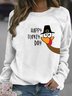Women's funny Gobble Gobble Thanksgiving Casual Crew Neck Sweatshirt