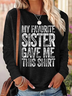 Funny Sister Regular Fit Cotton-Blend Simple Long Sleeve Shirt