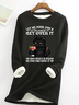 Let Me Pour You A Tall Glass Of Get Over It Oh And Here’s A Straw So You Can Suck It Up Funny Cat Crew Neck Fleece Sweatshirt