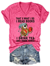 Women Owl That’s What I Do I Read Books I Drink Tea And I Know Things Vintage Cotton-Blend V Neck Animal T-Shirt