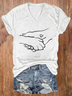Funny Loose Vintage Cotton-Blend Dog T-Shirt