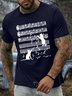 Men’s Cat Musical figures Cotton Casual T-Shirt