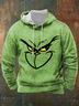 Men's Christmas Cartoon Character Print Casual Hoodie