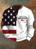I Defined As An American Regular Fit Half Open Collar Casual Sweatshirt