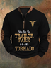 Men's You Need a Ride to the Train Station Zip Collar Sweatshirt
