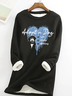 Cute But Slobbery Casual Fluff Fleece Fabric Sweatshirt