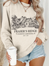 Retro historical inspired comfortable pullover sweatshirt