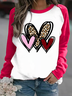 Women Casual Crew Neck Loose Valentine's Day Sweatshirt