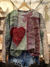 Women's Love Flower Valentine's Day Casual Print Long Sleeve Round Neck Sweatshirt