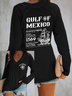 Women's Gulf Of Mexico Print V Neck T-Shirt