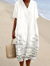 Regular Fit Floral Casual Dress With No