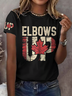 Women's Retro Canada Elbows Up Print T-Shirt